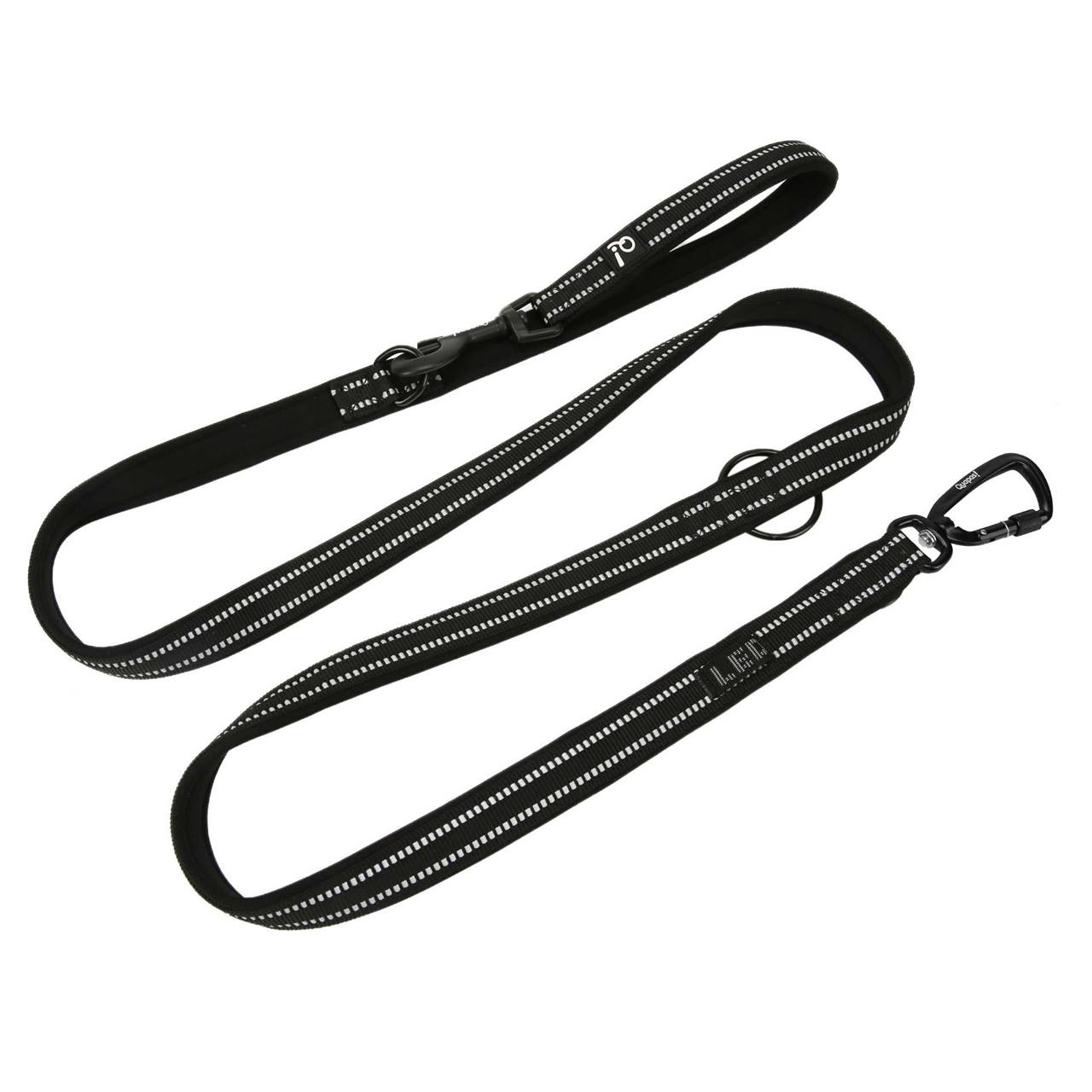 QUAPAS! Reflective adjustable leash 20mmx200cm Black