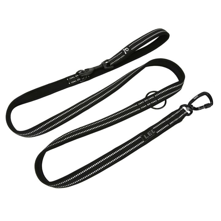 QUAPAS! Reflective adjustable leash 20mmx200cm Black