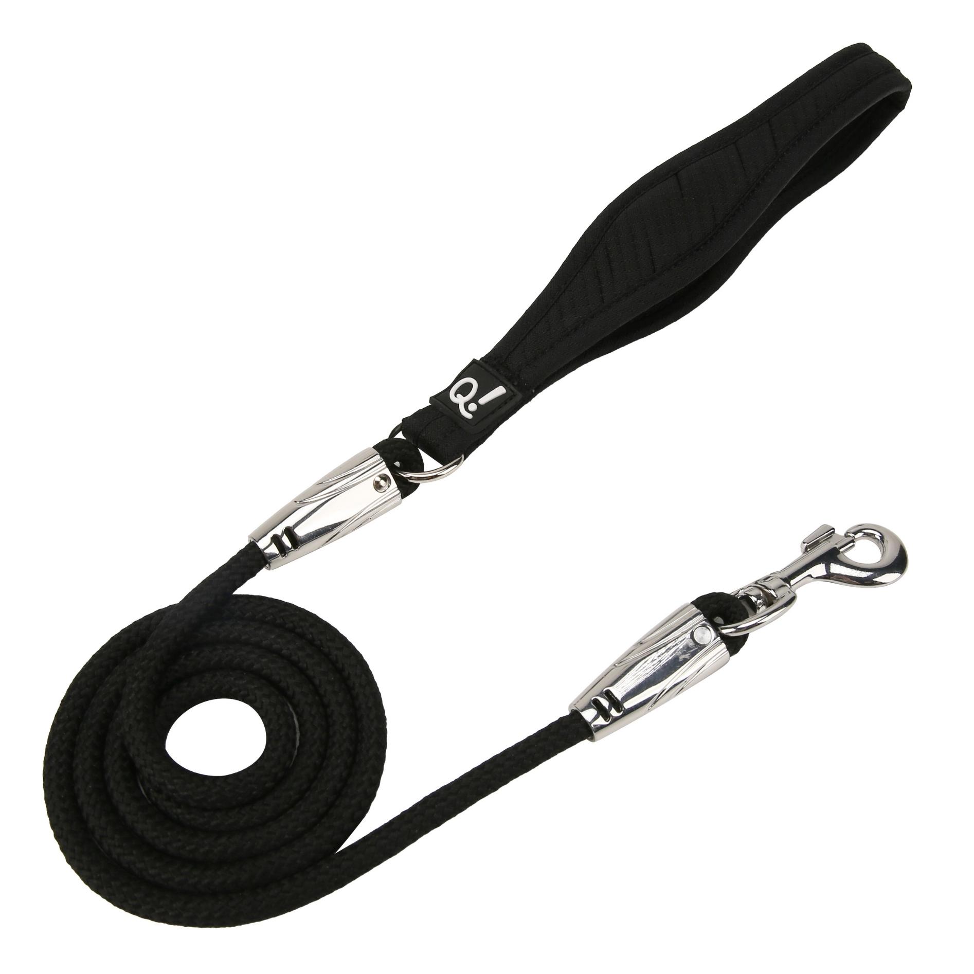QUAPAS! Comfort rope leash Black 6mmx120cm