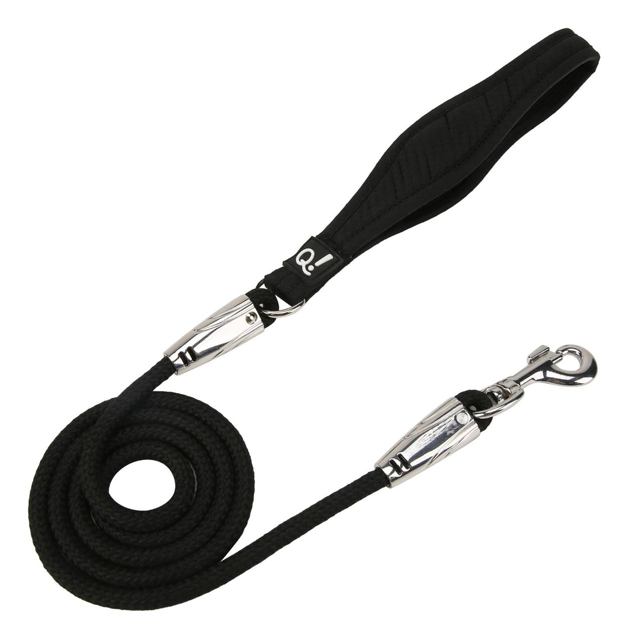 QUAPAS! Comfort rope leash Black 6mmx120cm