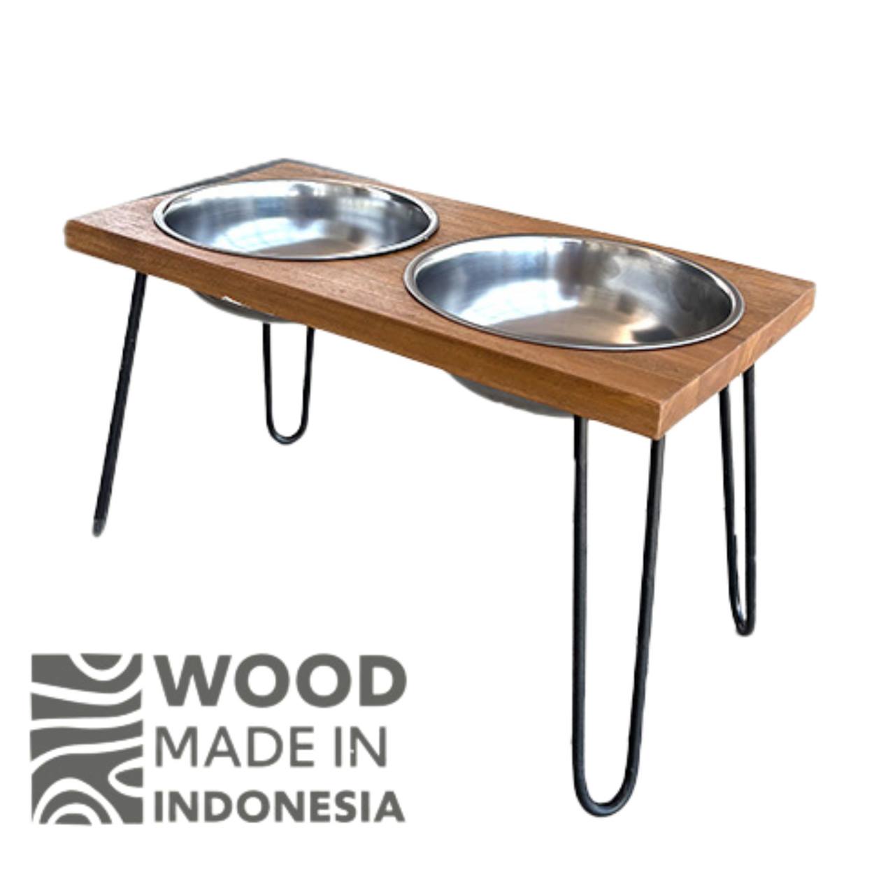 Quapas! Premium Teakhouten Eet- en Drinkstandaard