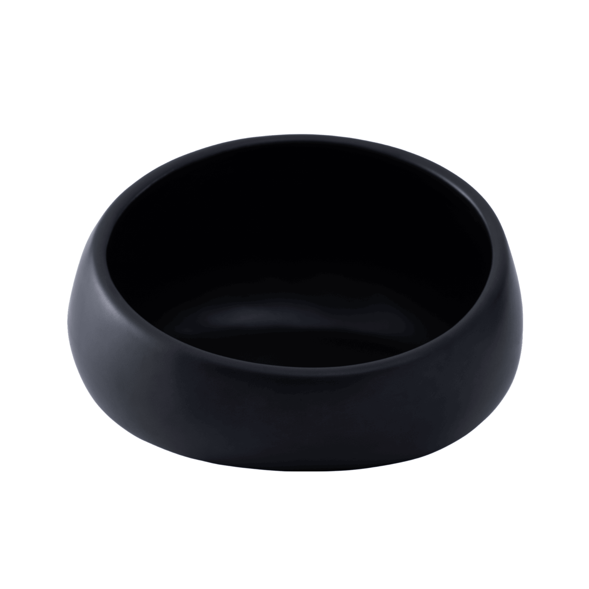 Quapas! Keramieken Schuine Voer- en Drinkbak Zwart