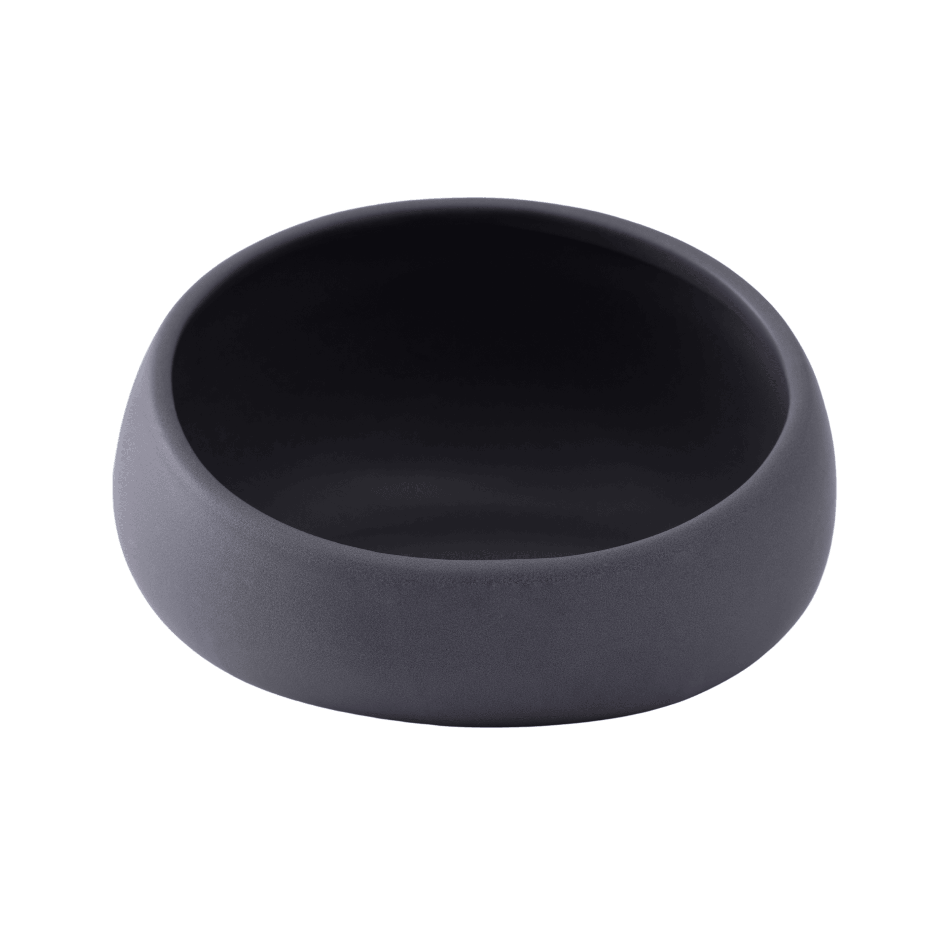 Quapas! Keramieken Schuine Voer- en Drinkbak Donkergrijs