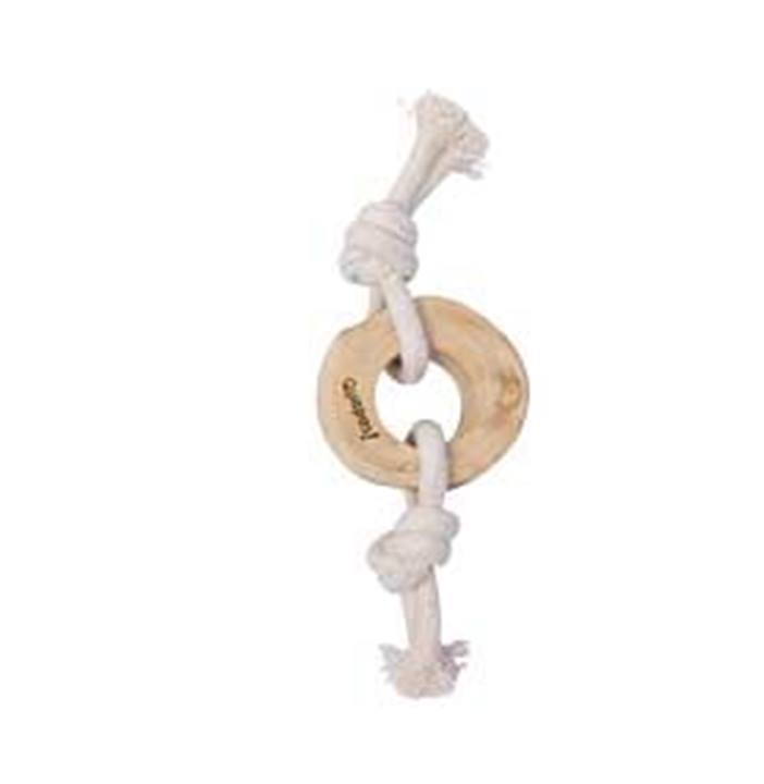 Quapas! Hondenspeelgoed Coffeewood Geknoopte trekring 25x5cm