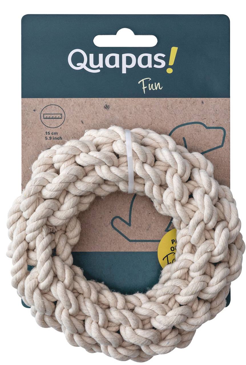 Quapas! Hondenspeelgoed Touw M Rond 15cm naturel