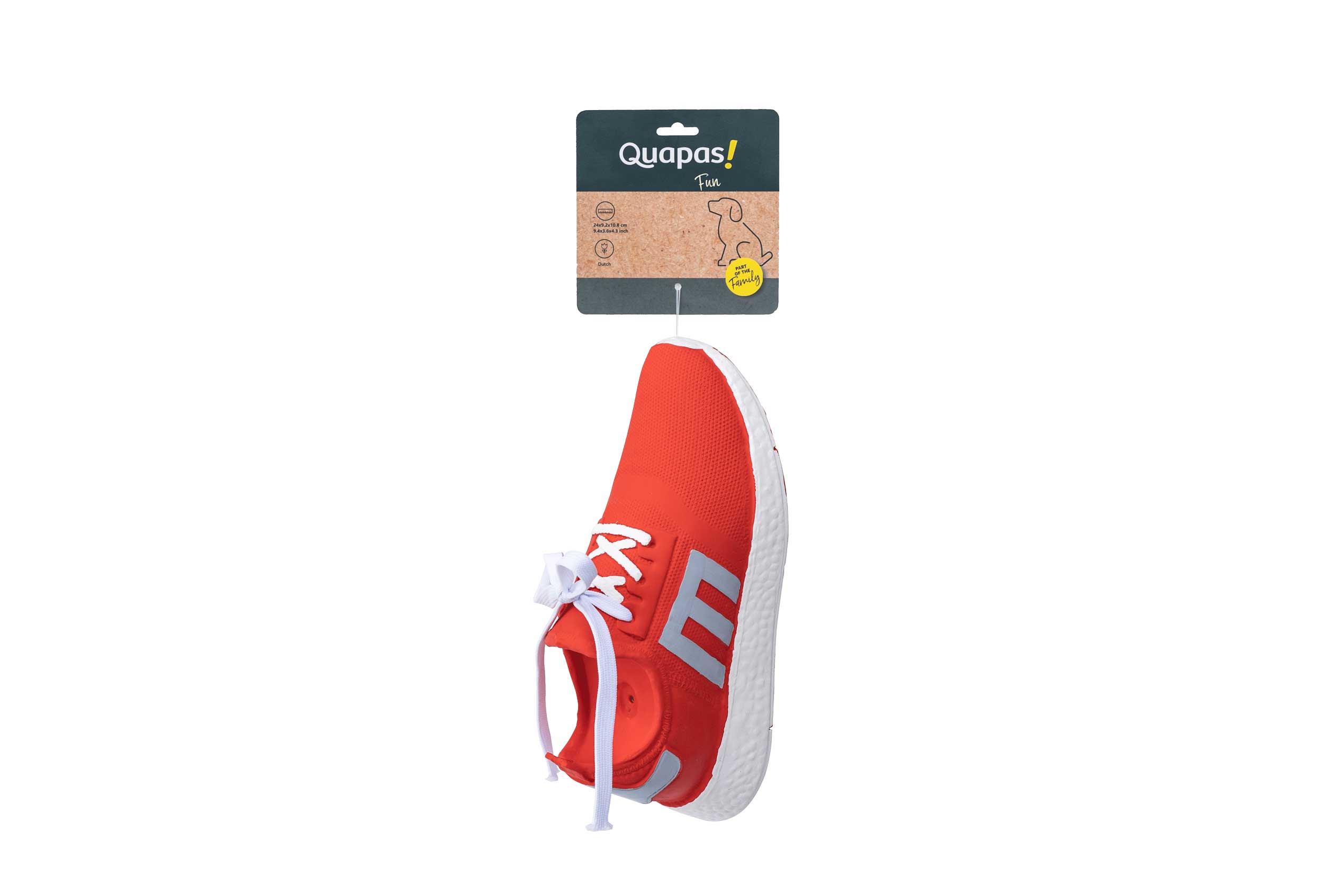 Quapas! Hondenspeelgoed Fun heren schoen rood