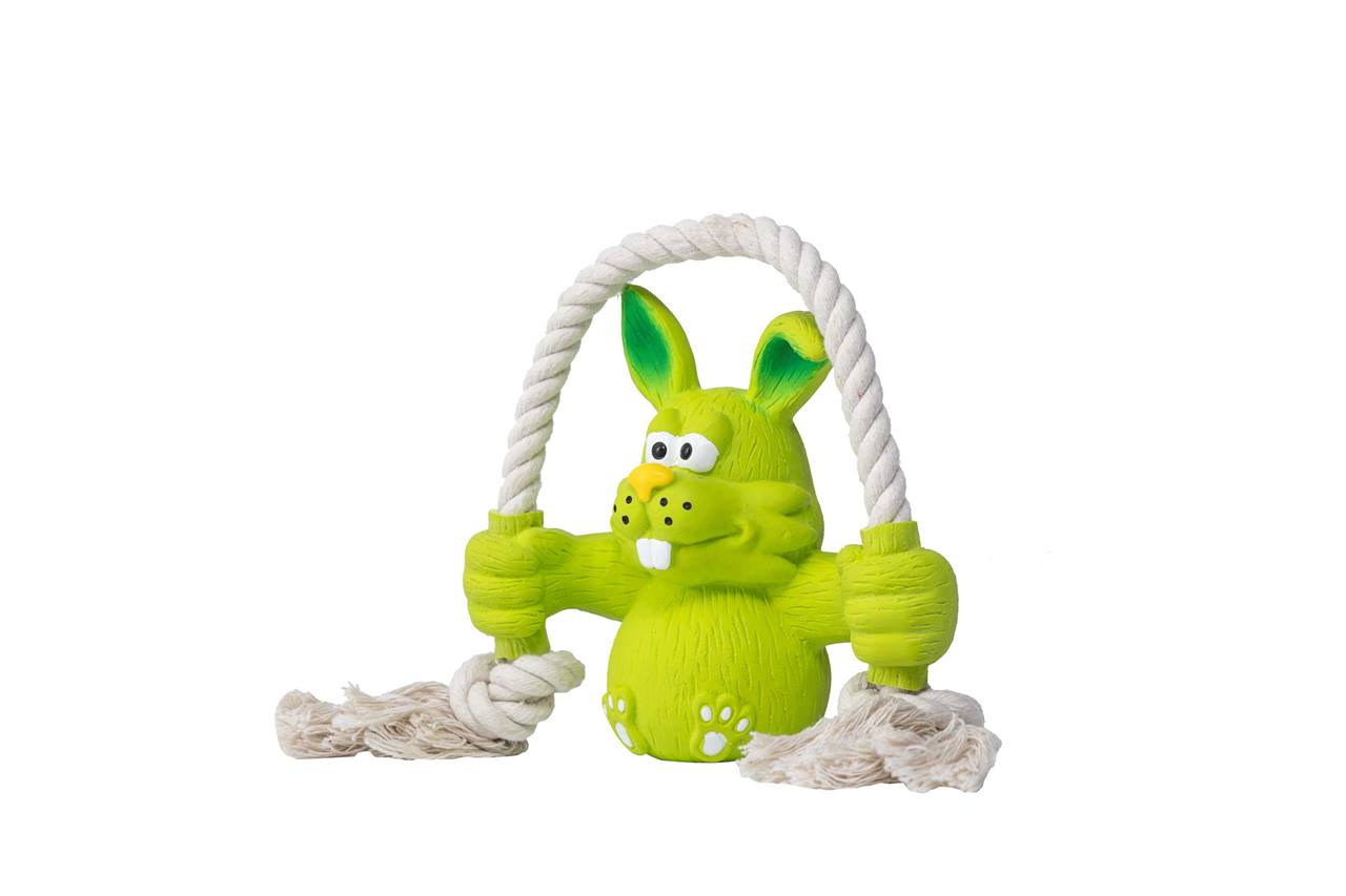 Quapas! Hondenspeelgoed Fun konijn met touw