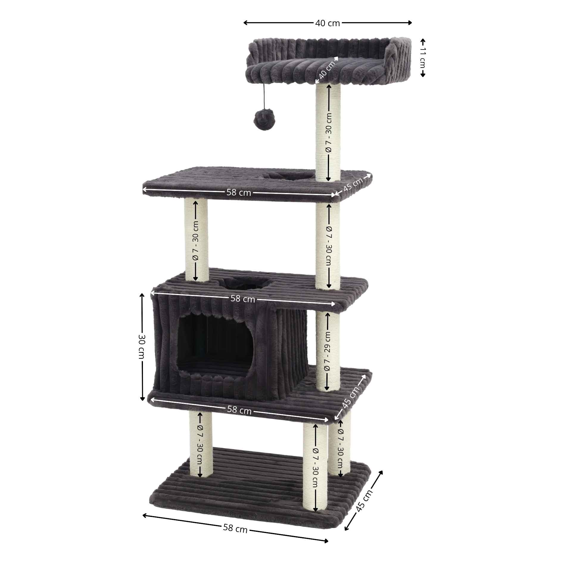Quapas! Catscratcher Connect A2 Grey