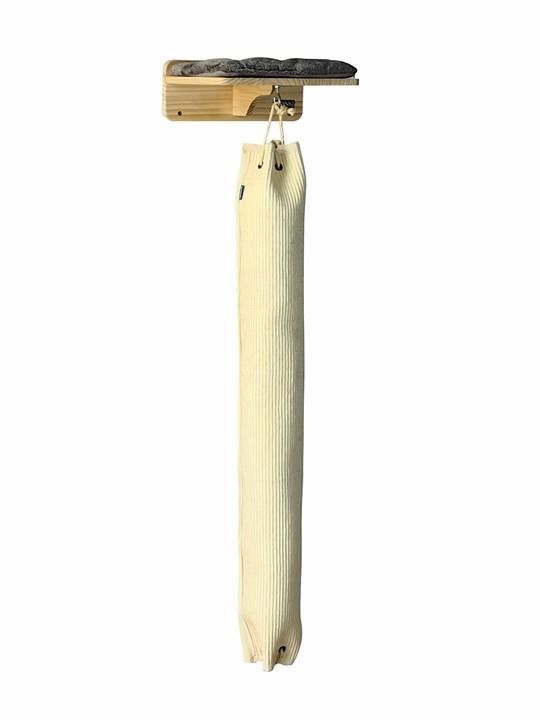 Quapas! Krabpaal klimzak aan de muur met kussen grijs