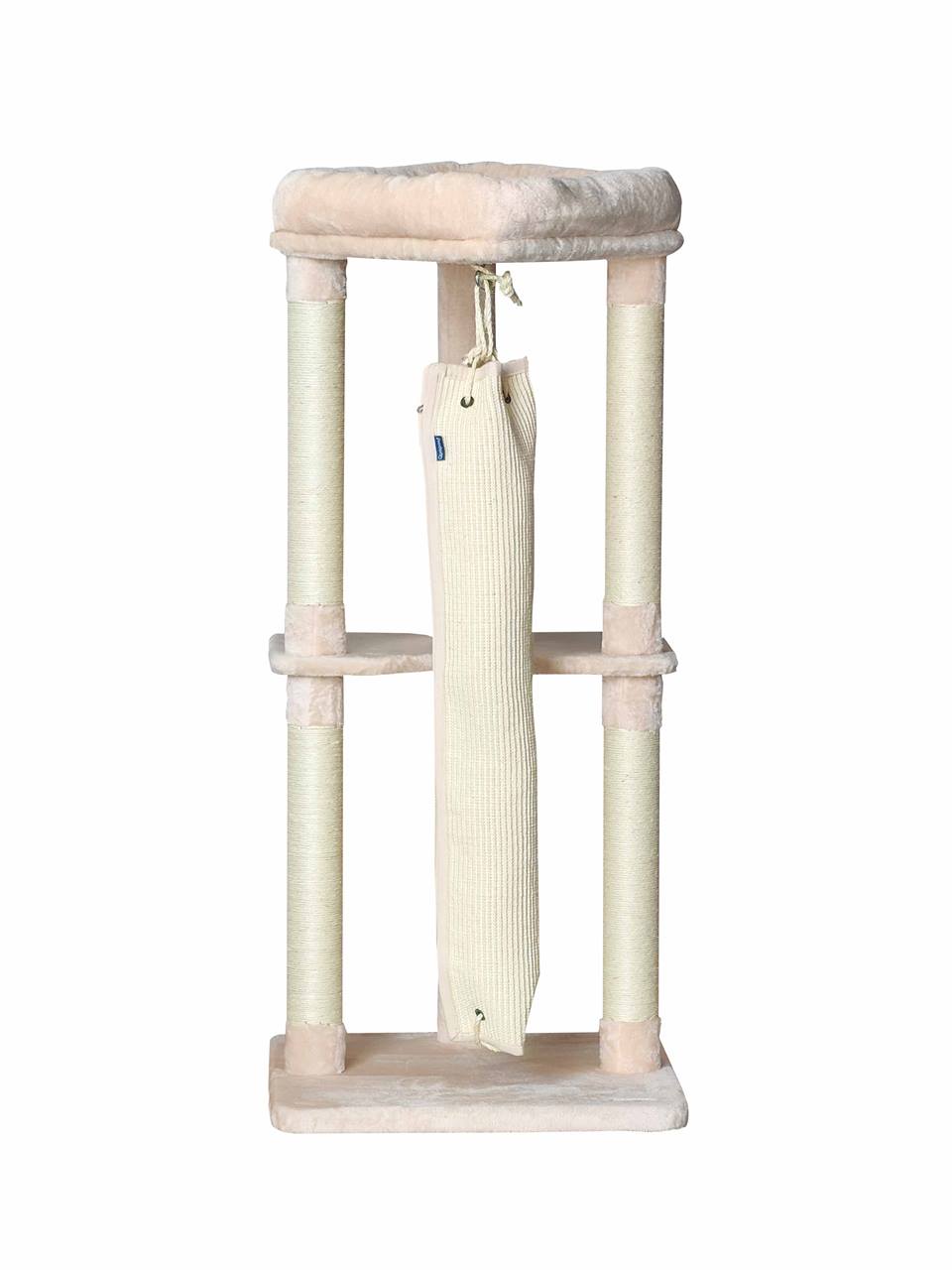 Quapas! Krabpaal 60*60*136 klimzak op paal beige