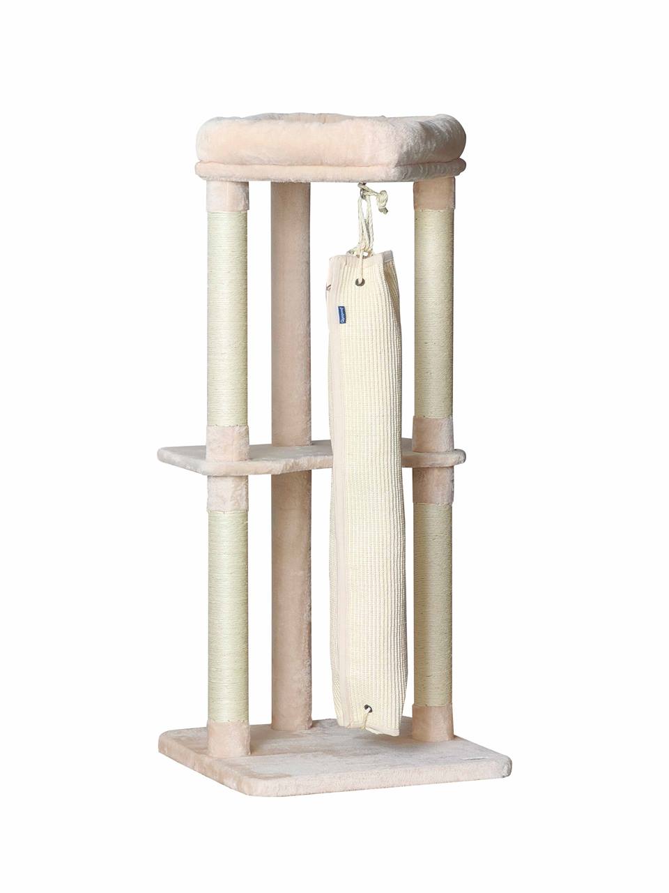 Quapas! Krabpaal 60*60*136 klimzak op paal beige