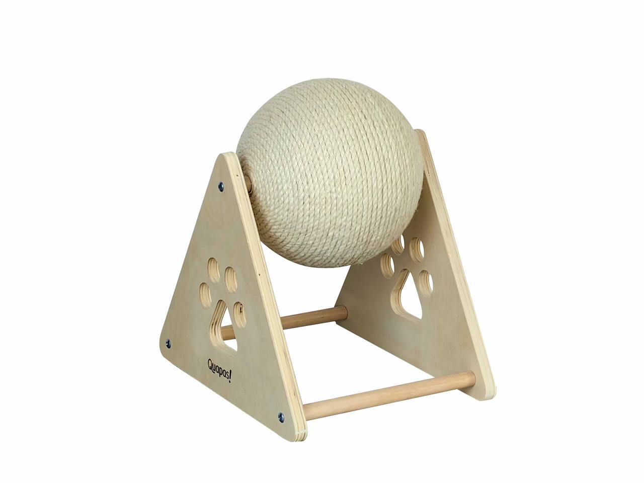 Quapas! Kat krabben witte jute bal