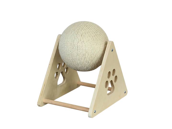 Quapas! Kat krabben witte jute bal