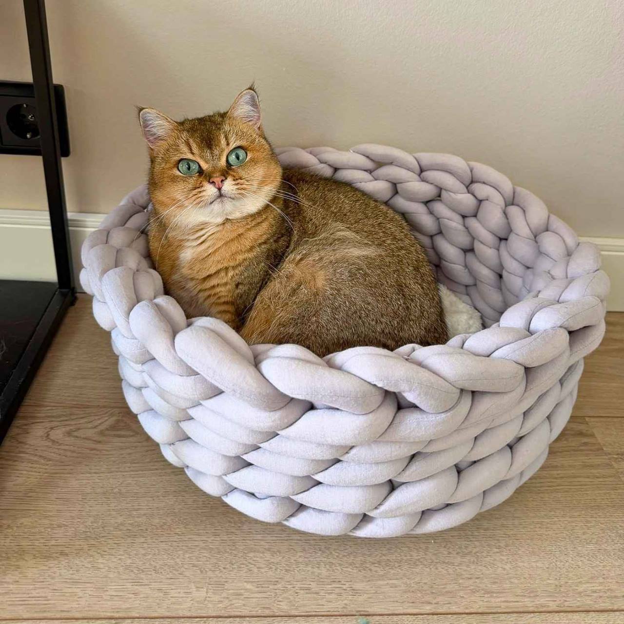 Quapas! Cat bed woven Grey