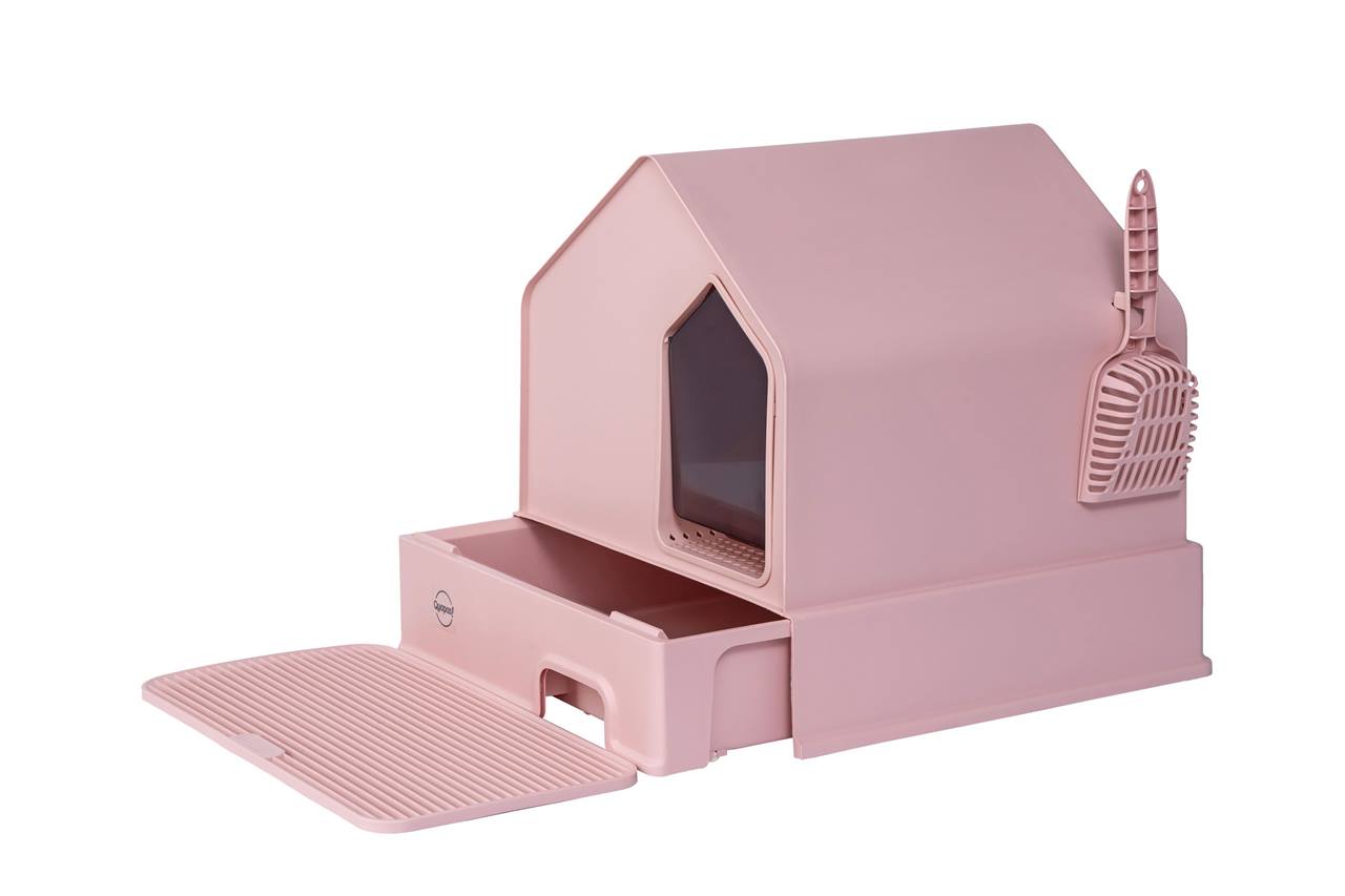 Quapas! Kattenbak huis zacht roze