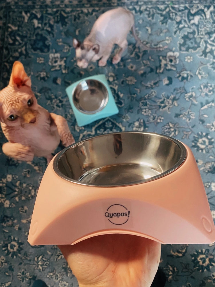 Quapas! Voerbak zacht roze