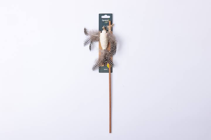 Quapas! Kattenspeeltje hengel vogel wit