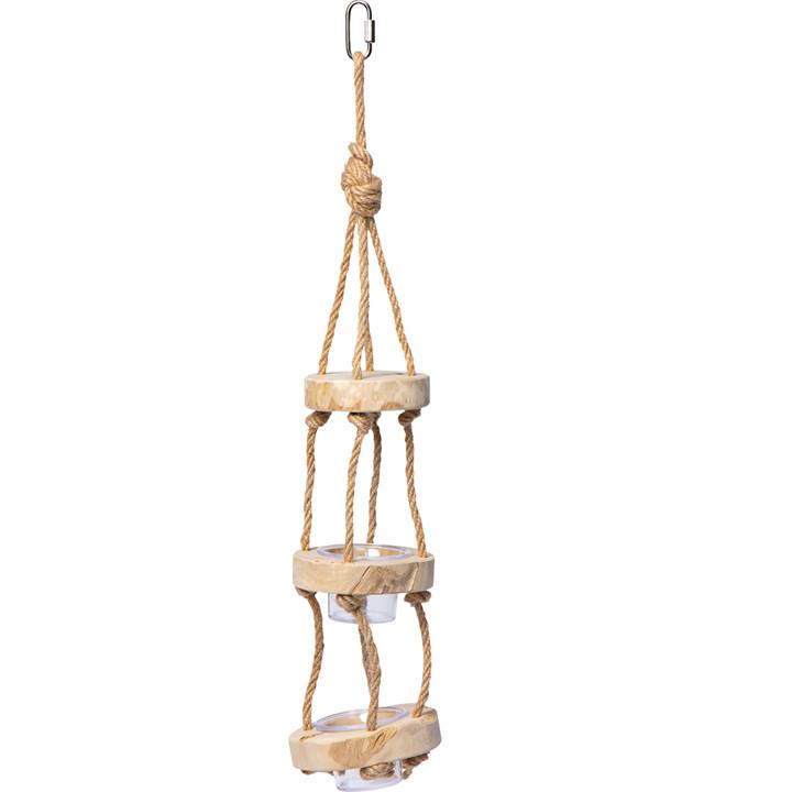 Quapas! Vogel speelgoed 3 tier java trunk feeder