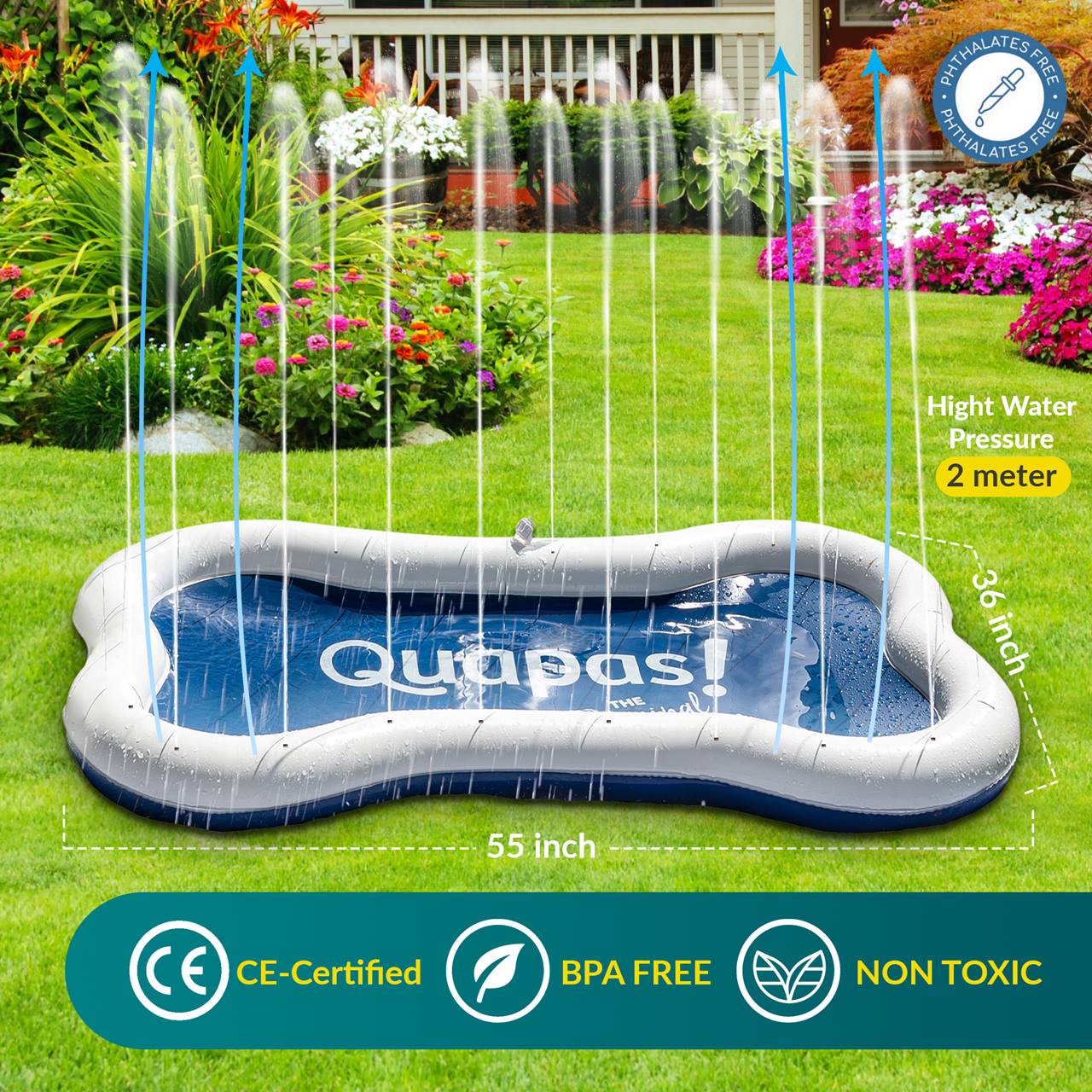 Quapas! Honden waterfontein mat