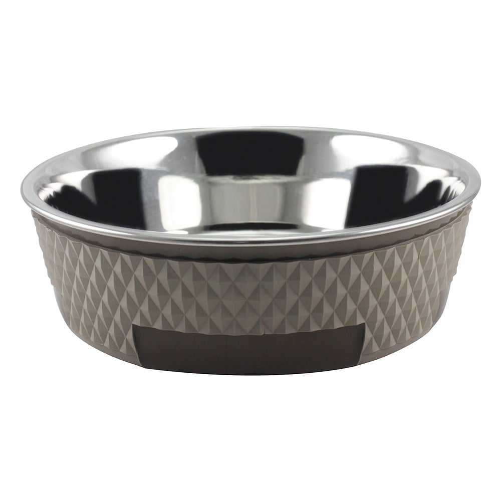 Quapas! Voer- en Drinkbak Roestvrij Staal & TPA Taupe