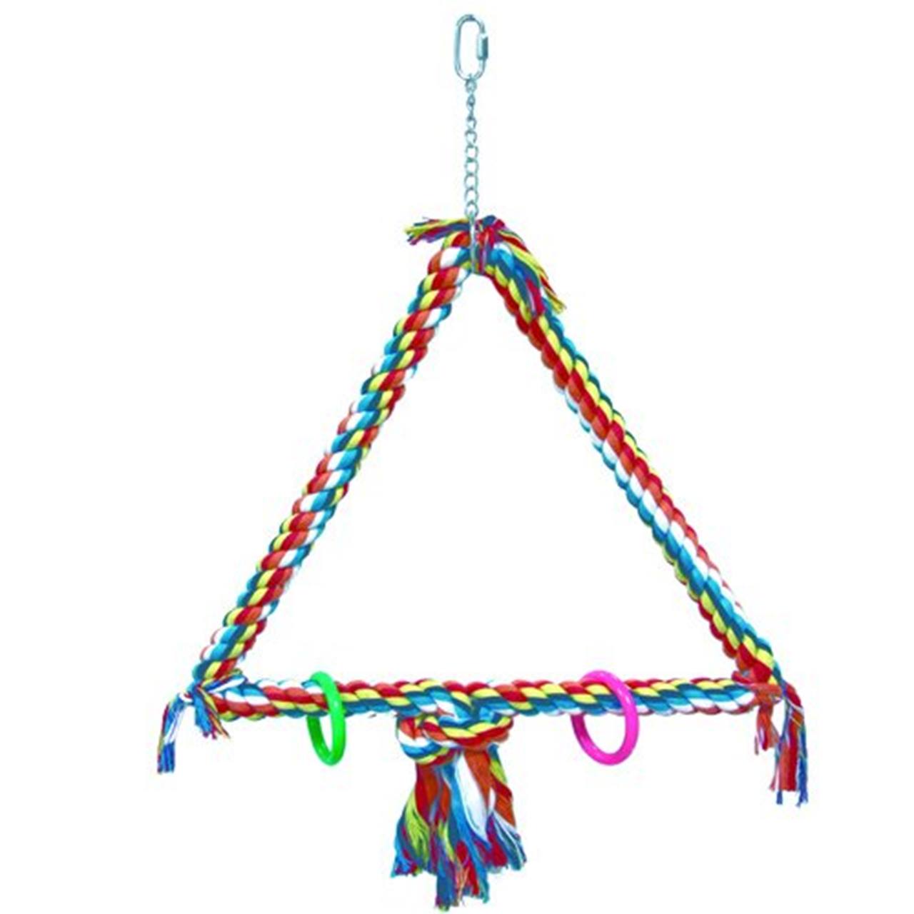 Quapas! Vogel speelgoed Triangle katoen kleurig XXL