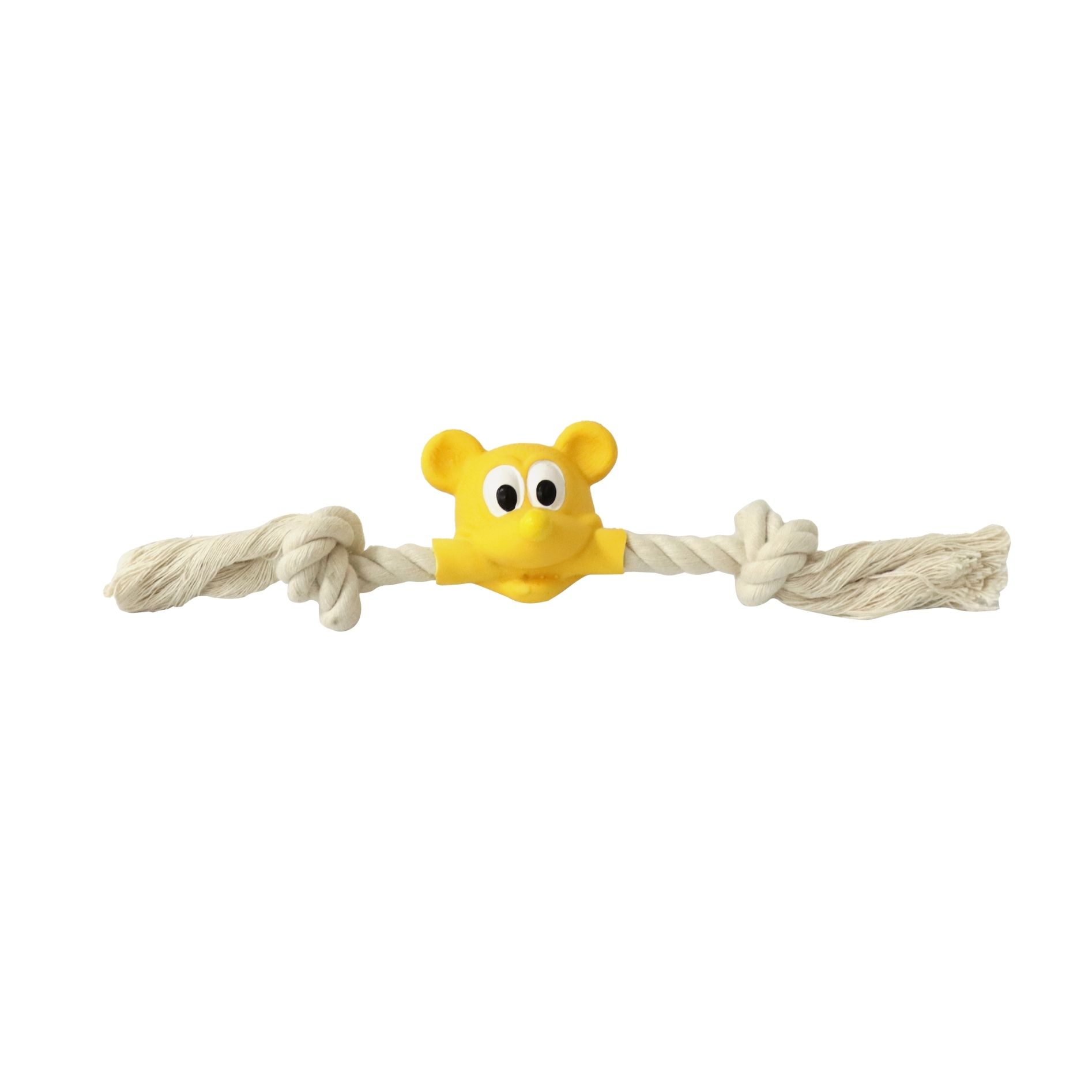 Quapas! Puppy Speeltje Happy Mouse met touw