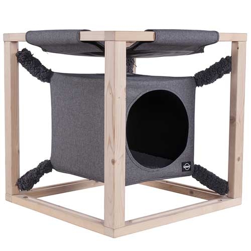 Quapas! Catcube met hangmat M Grijs