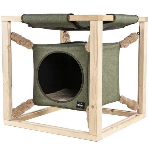 Quapas! Kattenkubus met Hangmat Groen