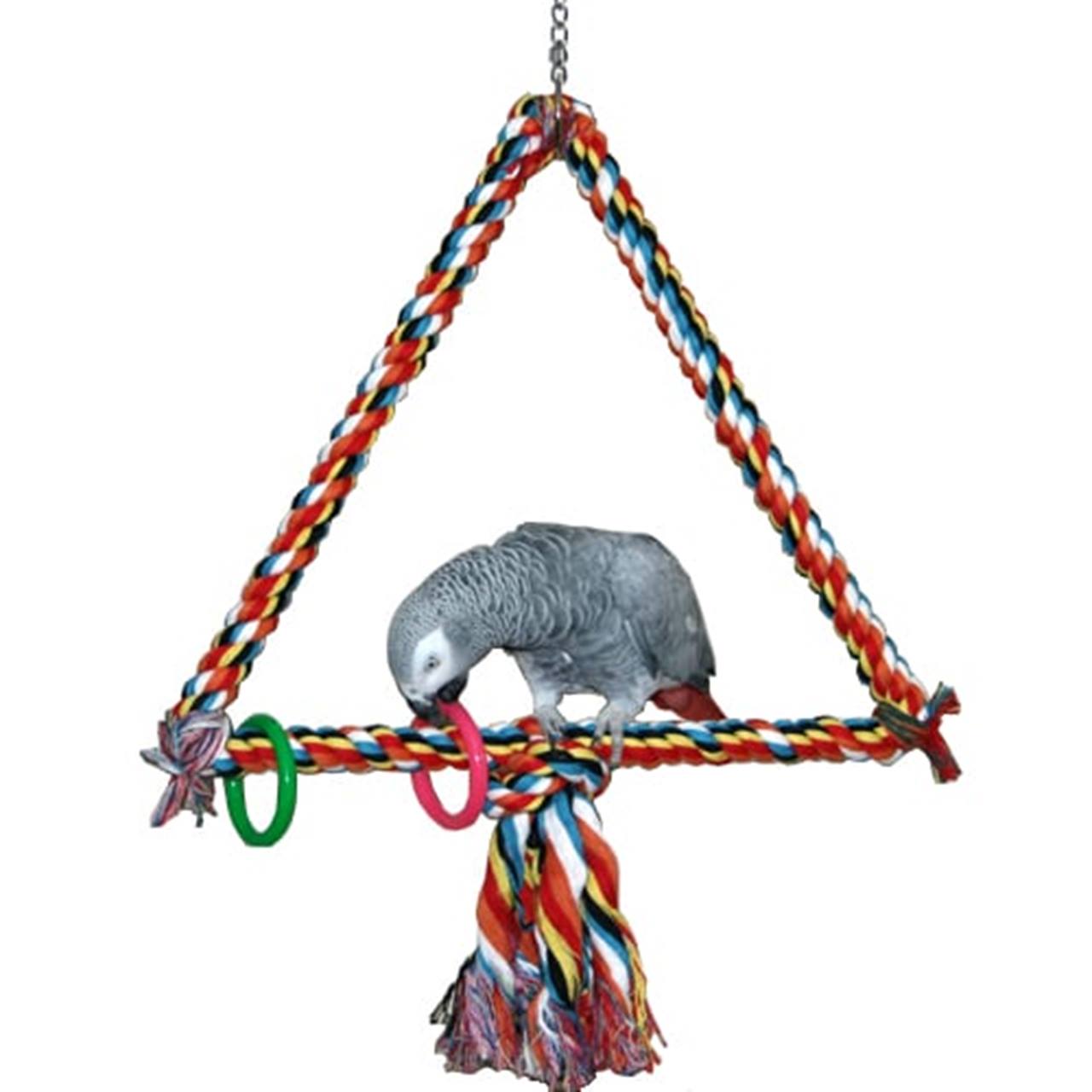 Quapas! Vogel speelgoed Triangle katoen kleurig XXL